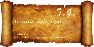 Telbisz Györgyi névjegykártya